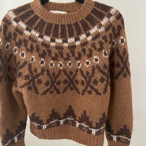 Frame NWOT Alpaca Blend Fair Isle Sweater size S